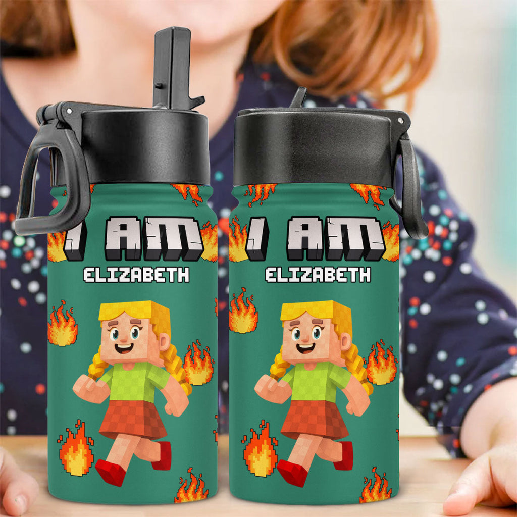 Blocky Kid - Personalized Kids Water Bottle