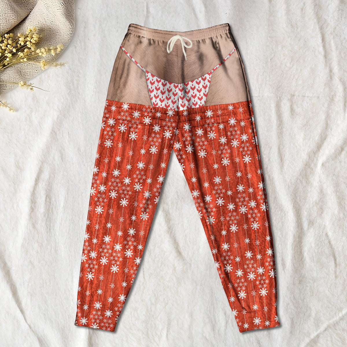 Custom Funny Ugly Christmas Sweatpants, Couple Christmas Gift • Funny Christmas Warm - Personalized Sweatpants
