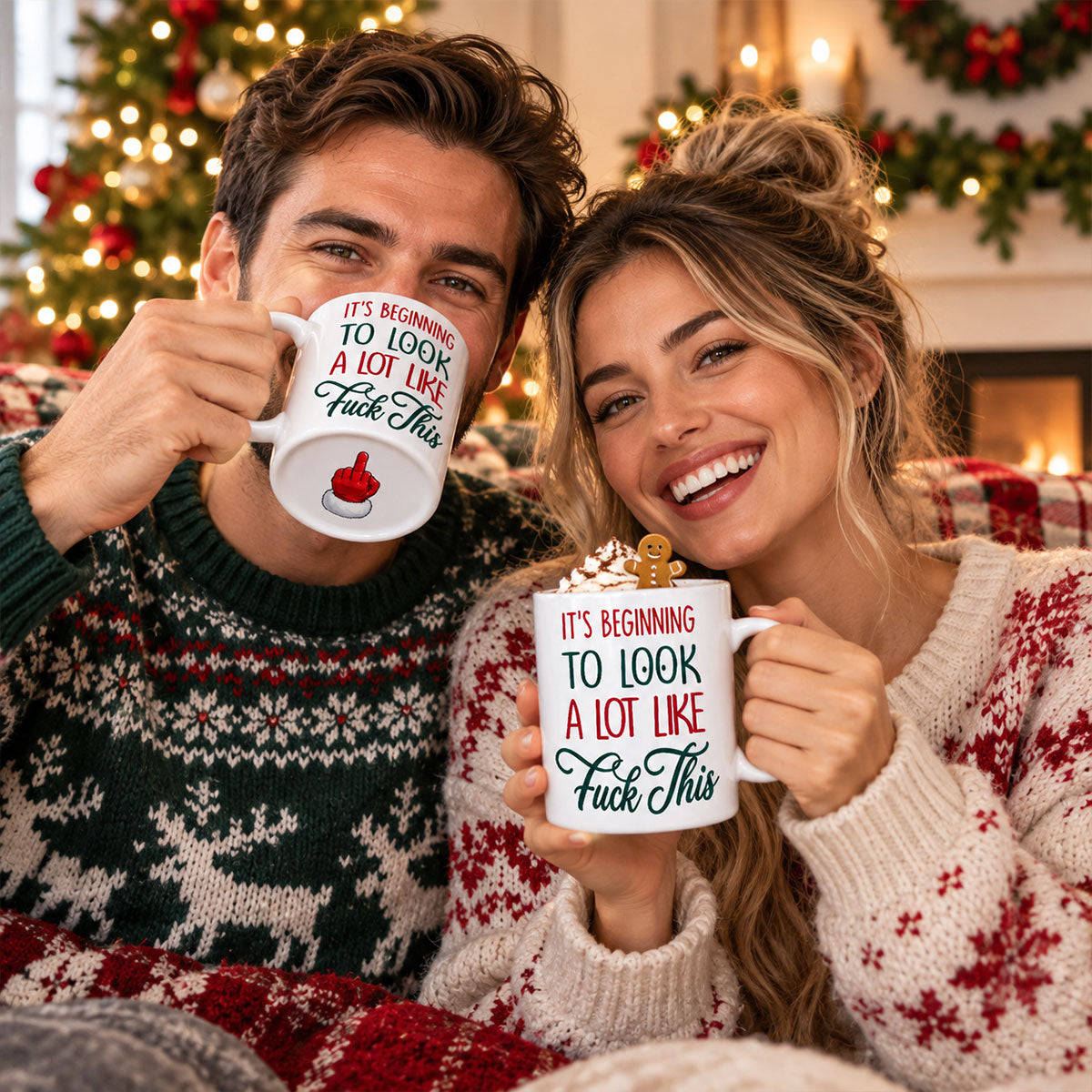 Custom Coworker, Christmas & Birthday Team Appreciation Gift • Ho Ho Nope Not Today - Personalized Bottom Print Mug