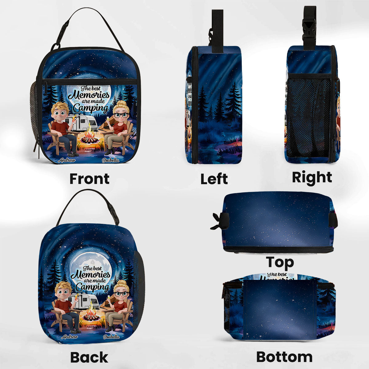 The Best Memories Are Made Camping - Personalized Insulated Lunch Bag