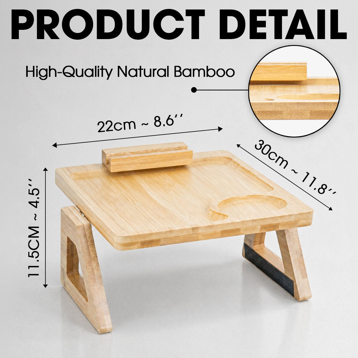 Reserved For Dad - Personalized Engraved Wooden Couch Arm Table
