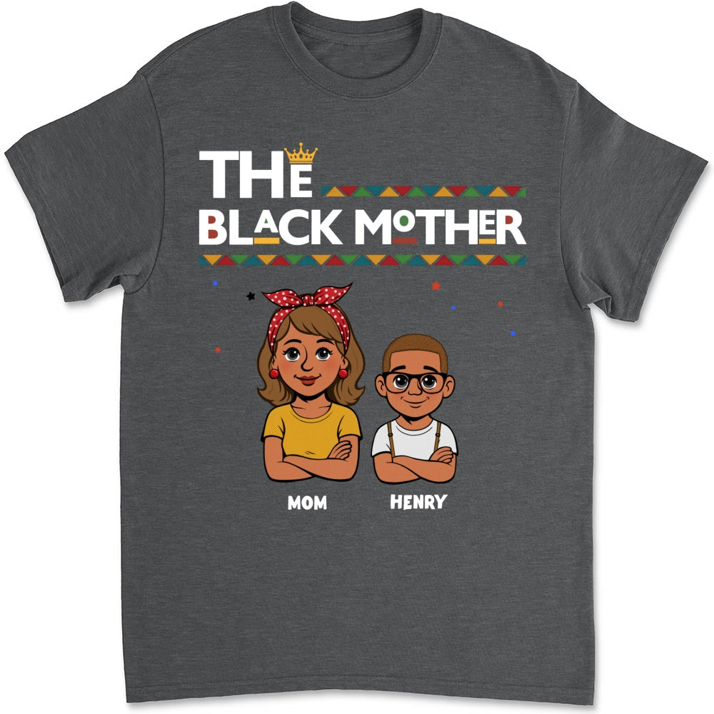 Custom Christmas & Birthday Gift for Mom, Grandma • The Blackmother - Personalized Shirt - Sweatshirt