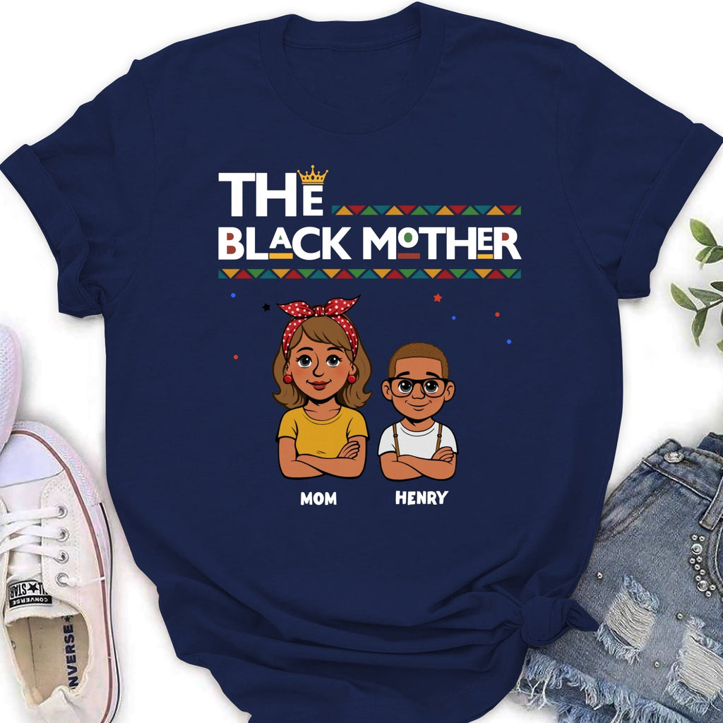 Custom Christmas & Birthday Gift for Mom, Grandma • The Blackmother - Personalized Shirt - Sweatshirt