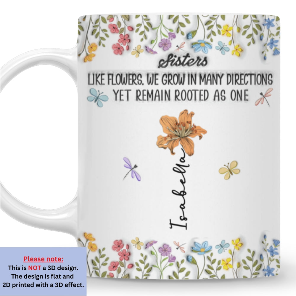Custom Christmas & Birthday Gift for Brother & Sister • Growing Apart Yet Always Connected - Personalized 3D Inflated Effect Coffee Mug