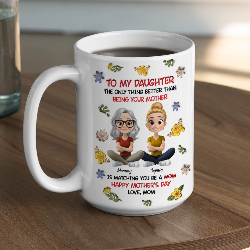 Custom Mother's Day Gift for Daughter • To My Daughter With Love - Personalized 3D Inflated Effect Mug