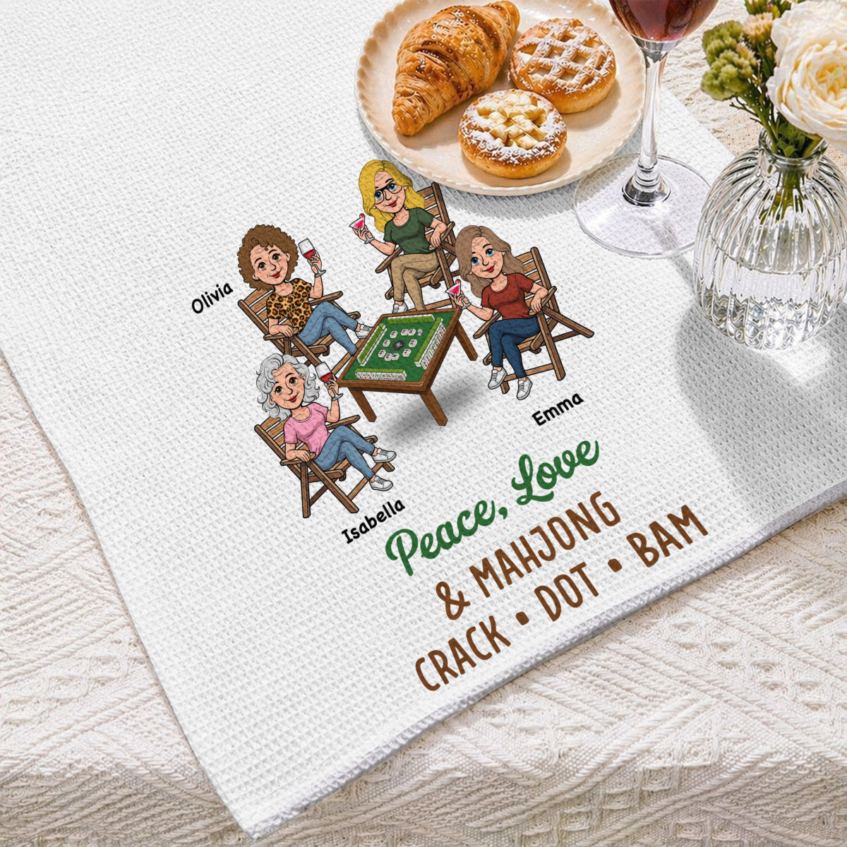 Custom Family Name Kitchen Towel, Christmas Housewarming Gift For Family • Mahjong Days Are Best Days - Personalized Kitchen Towel