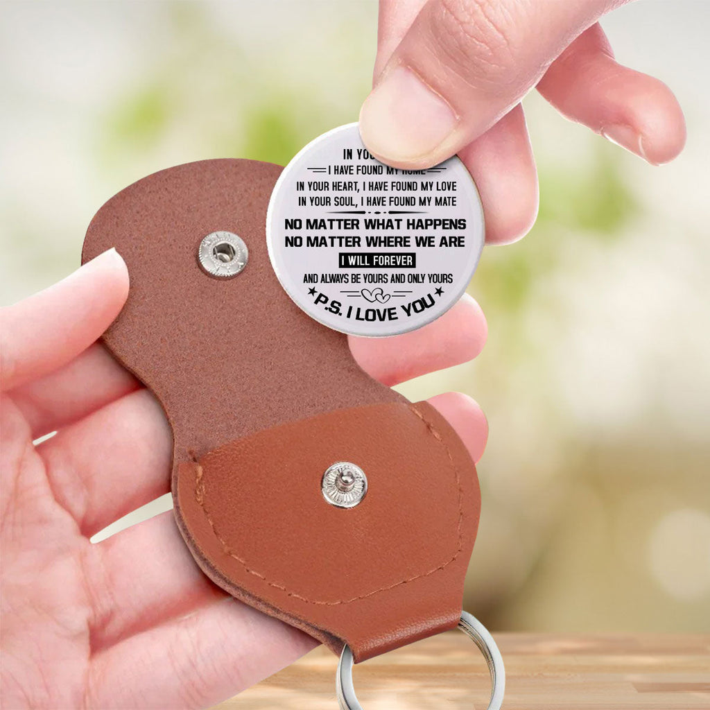 Custom Coin Keychain for Wife, Couple Anniversary Valentine's Day Gifts • I Have Found My Love - Personalized Pocket Hug