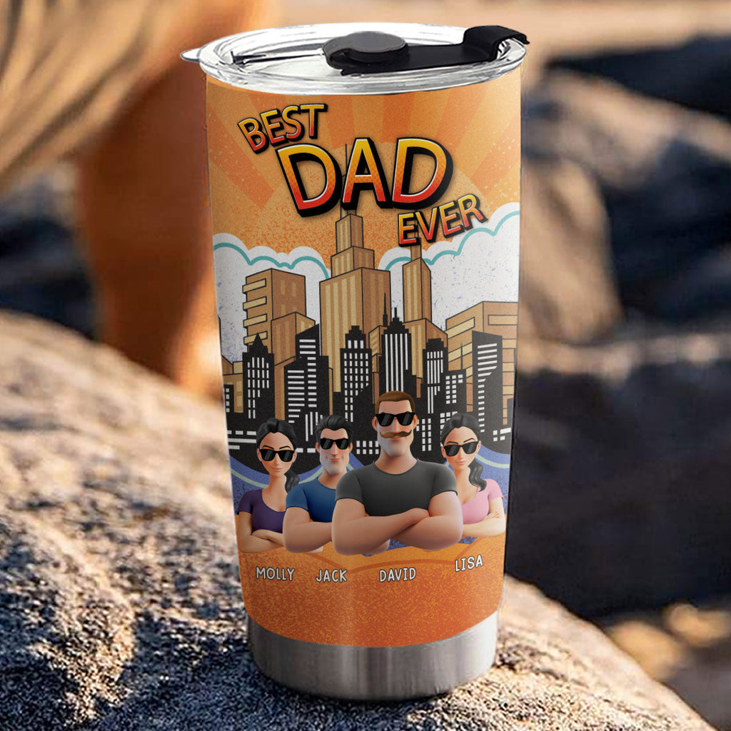 Custom Father's Day Birthday Gifts For Dad • Super Daddy - Personalized Tumbler