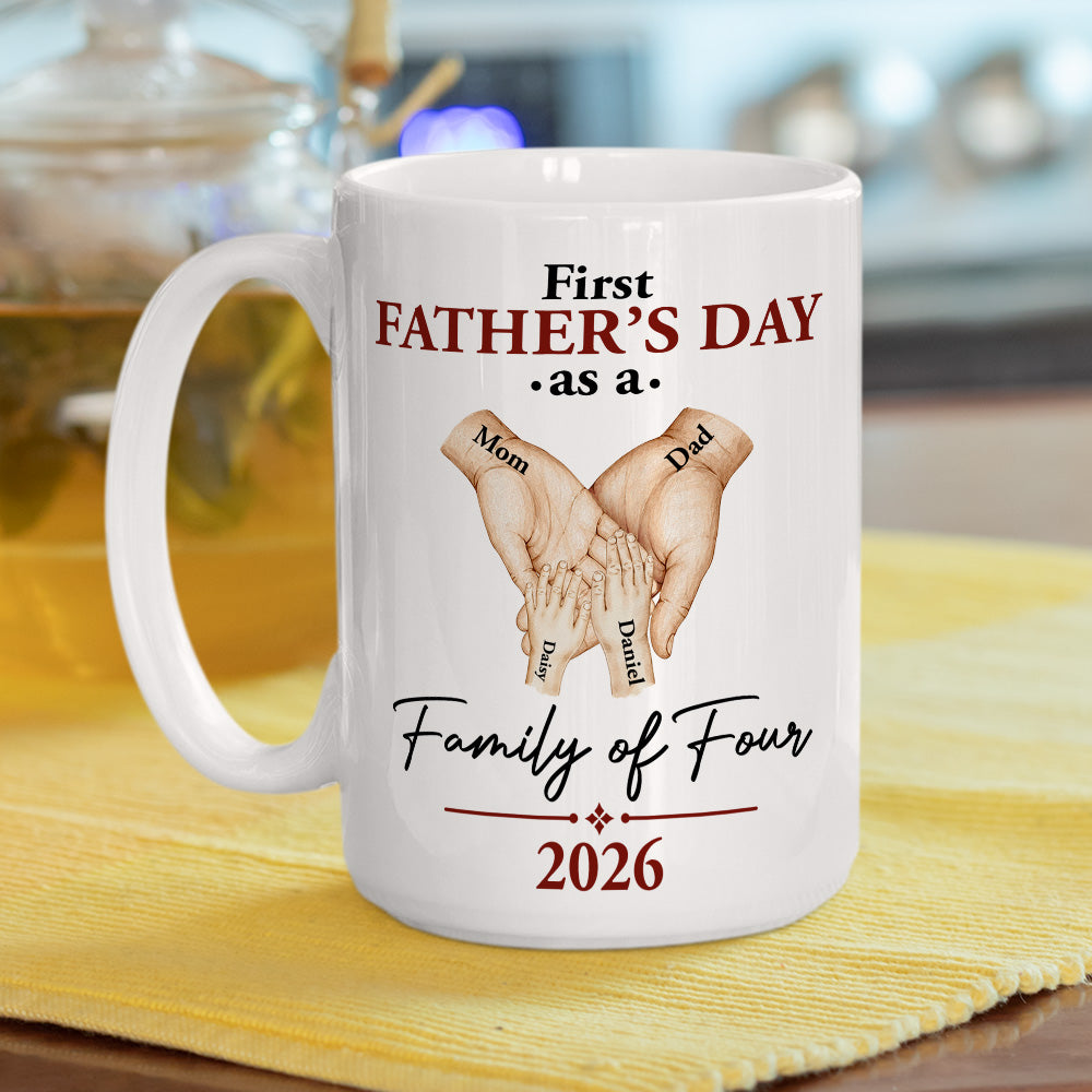 Custom Anniversary Keepsake Gifts For Couple • Our Family Of Three - Personalized Coffee Mug