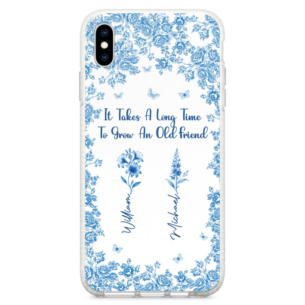 Bestie Flowers Toile De Jouy Style - Personalized Phone Case