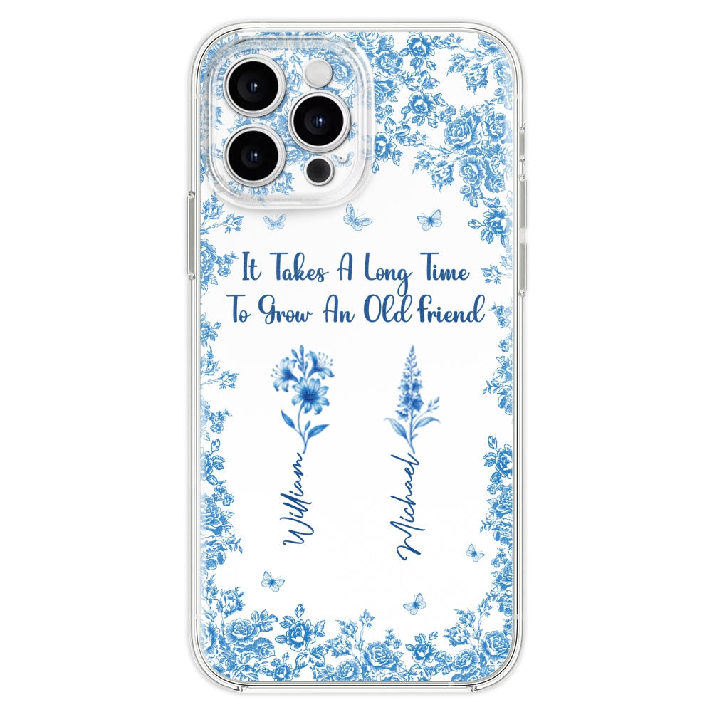 Bestie Flowers Toile De Jouy Style - Personalized Phone Case