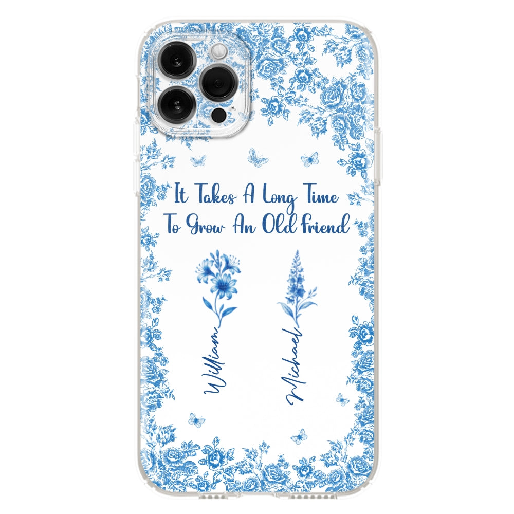 Bestie Flowers Toile De Jouy Style - Personalized Phone Case