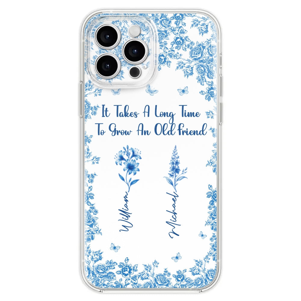 Bestie Flowers Toile De Jouy Style - Personalized Phone Case