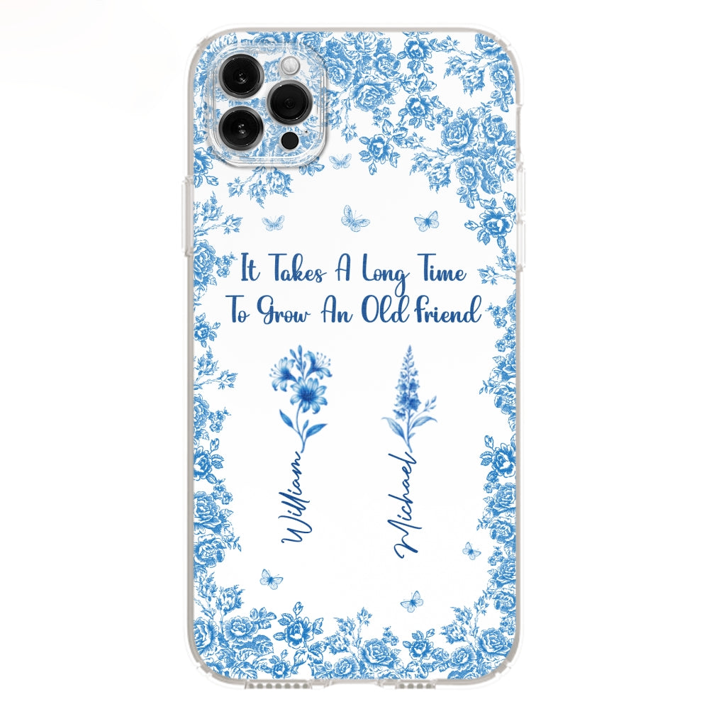 Bestie Flowers Toile De Jouy Style - Personalized Phone Case