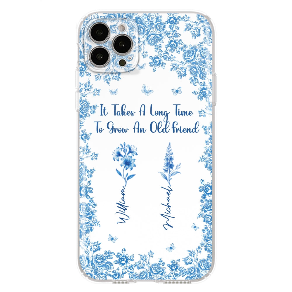 Bestie Flowers Toile De Jouy Style - Personalized Phone Case