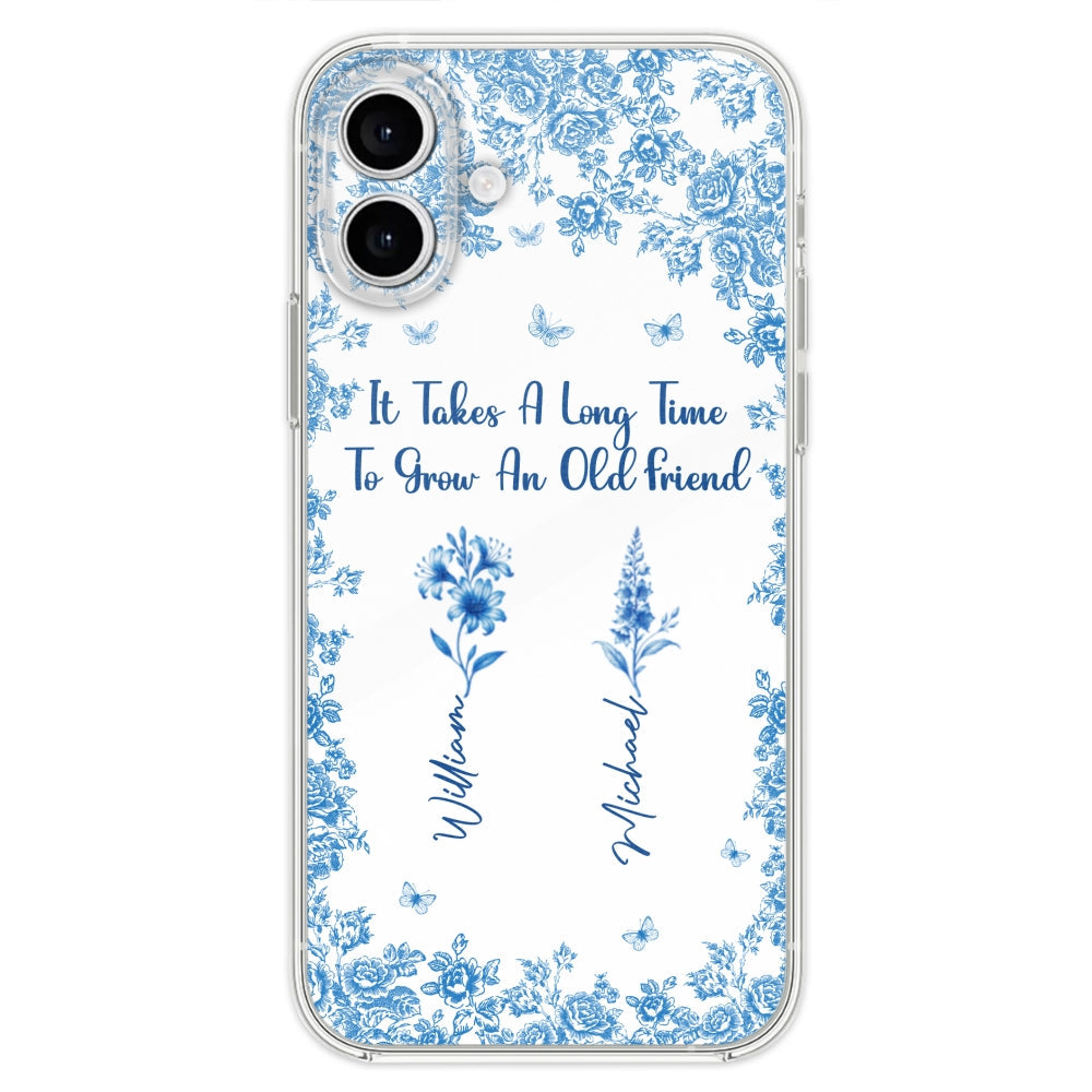 Bestie Flowers Toile De Jouy Style - Personalized Phone Case