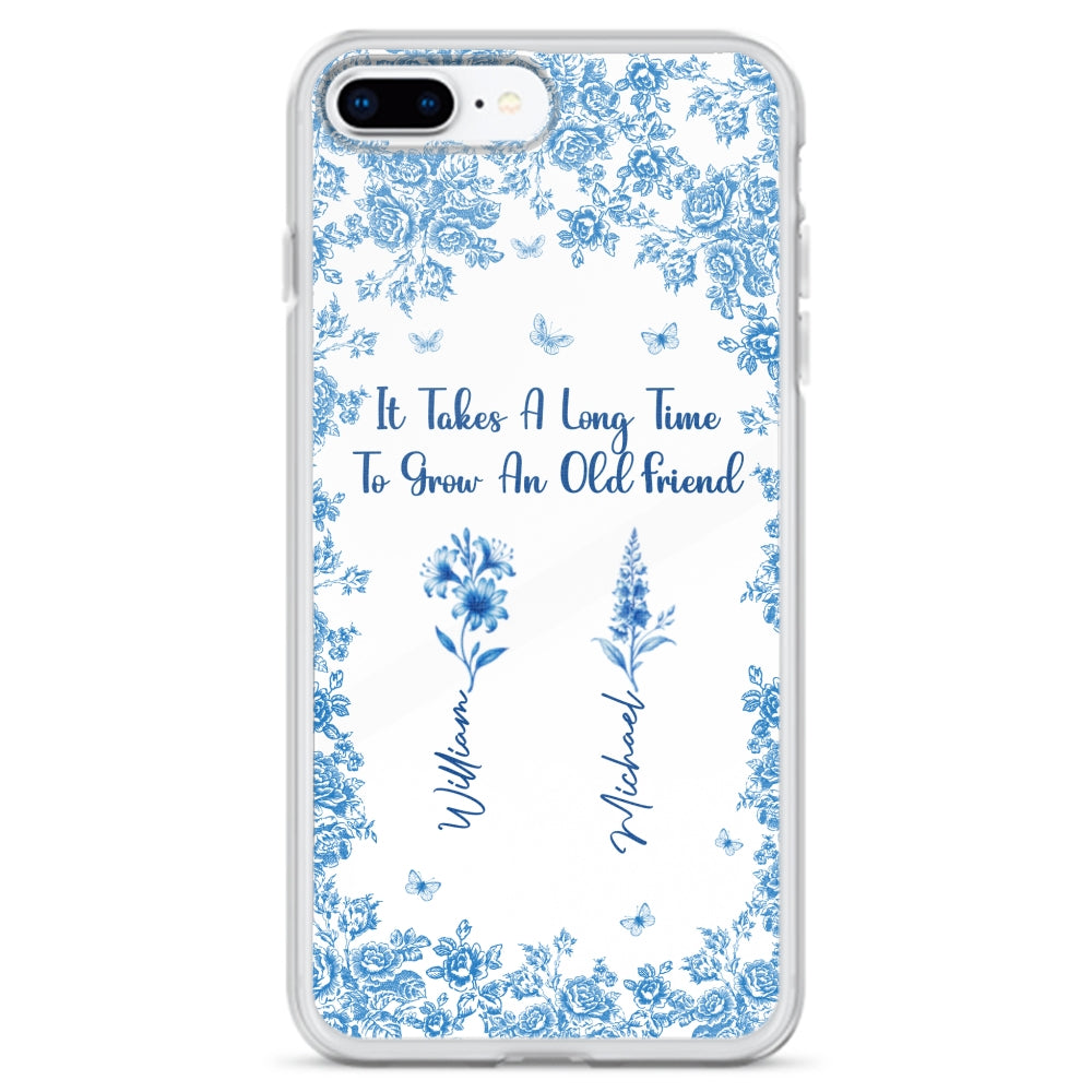 Bestie Flowers Toile De Jouy Style - Personalized Phone Case