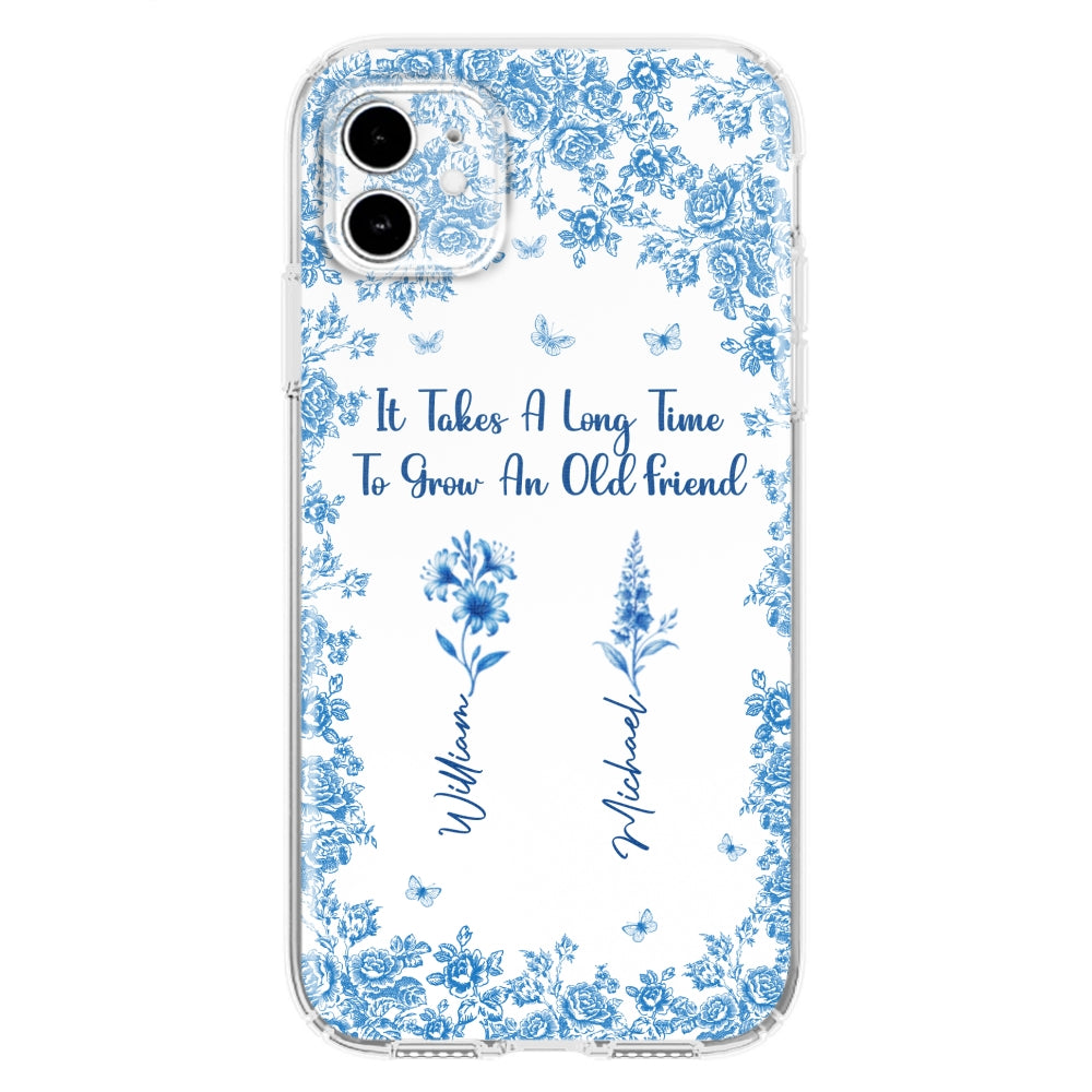 Bestie Flowers Toile De Jouy Style - Personalized Phone Case