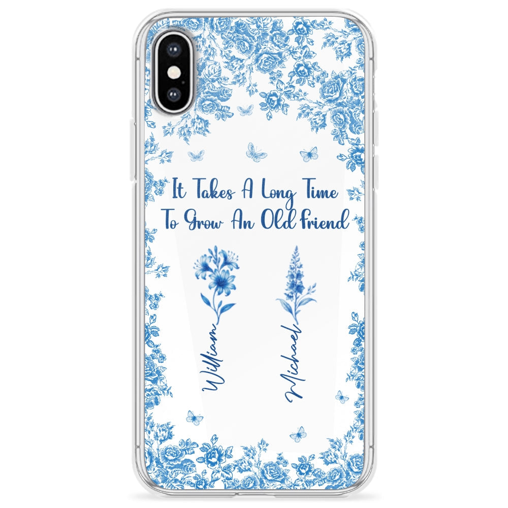 Bestie Flowers Toile De Jouy Style - Personalized Phone Case