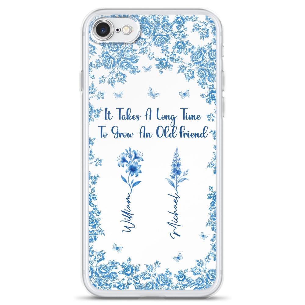 Bestie Flowers Toile De Jouy Style - Personalized Phone Case