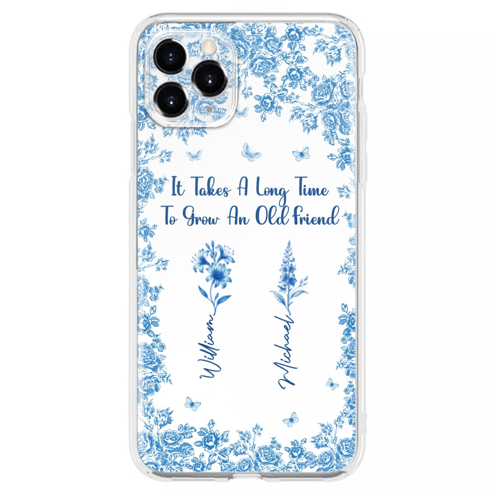 Bestie Flowers Toile De Jouy Style - Personalized Phone Case