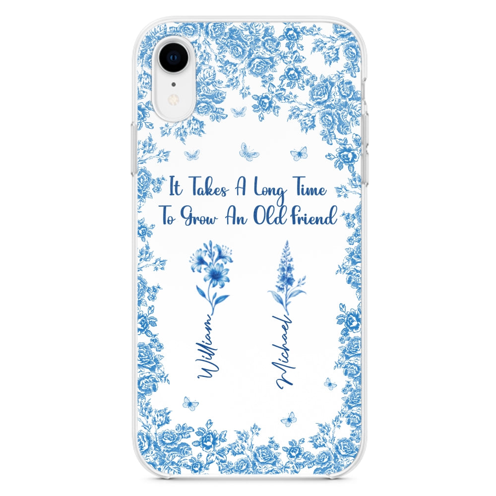 Bestie Flowers Toile De Jouy Style - Personalized Phone Case