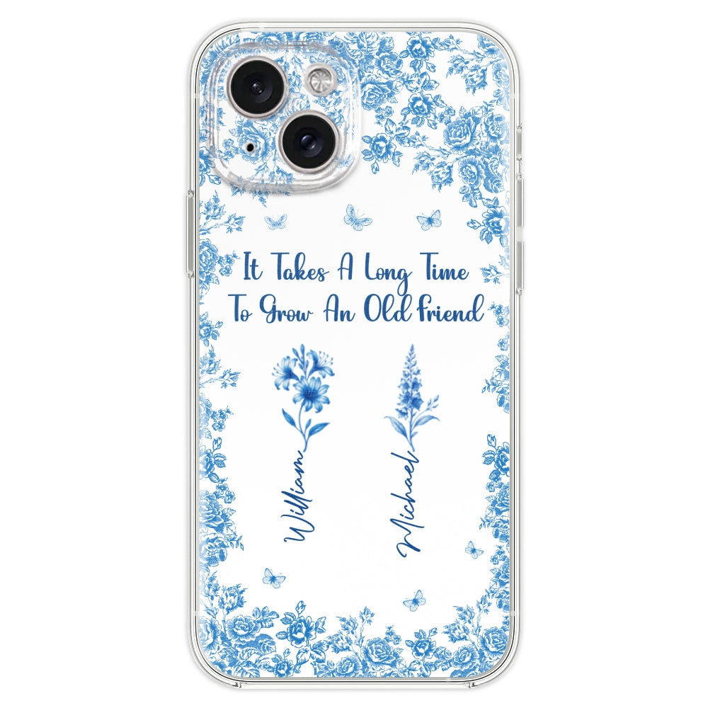 Bestie Flowers Toile De Jouy Style - Personalized Phone Case