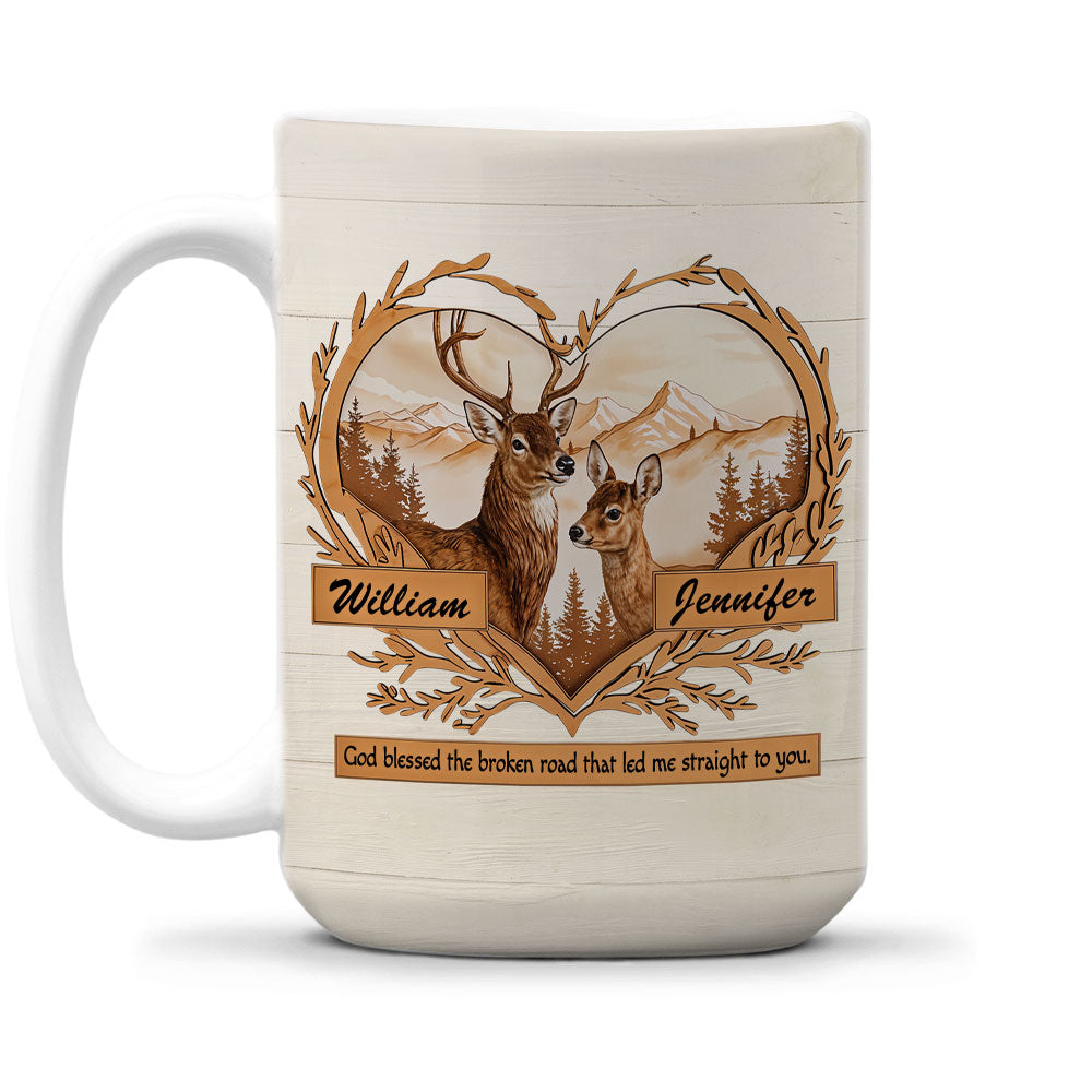 Custom Anniversary Keepsake Gifts For Couple • Deer Love - Personalized Coffee Mug