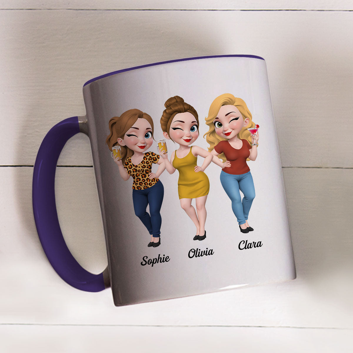 Custom Best Friend, Christmas & Birthday Friendship Keepsake Gift • Would Punch For You - Personalized Accent Mug
