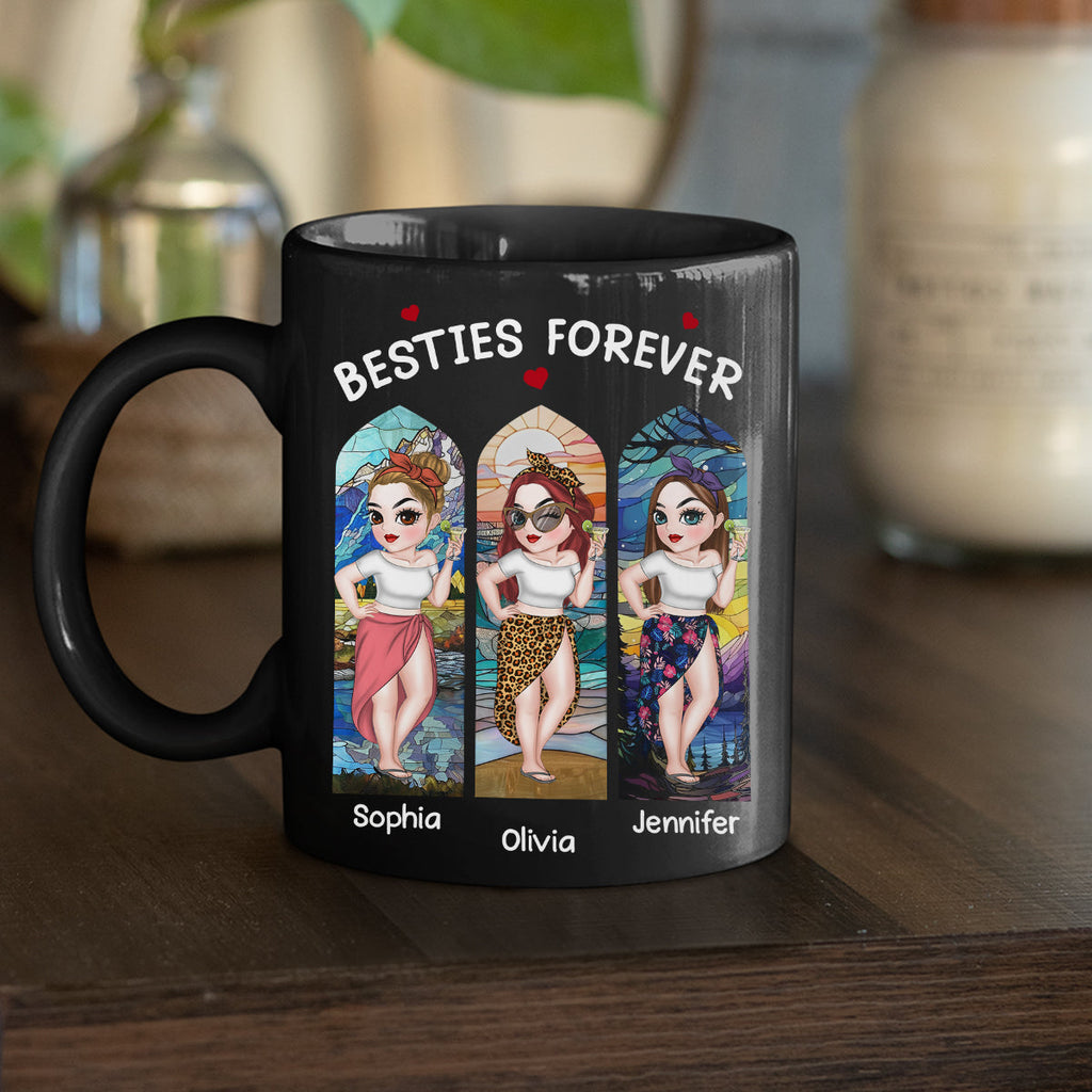 Custom Best Friend, Christmas & Birthday Friendship Keepsake Gift • Bestie Forever - Personalized Coffee Mug