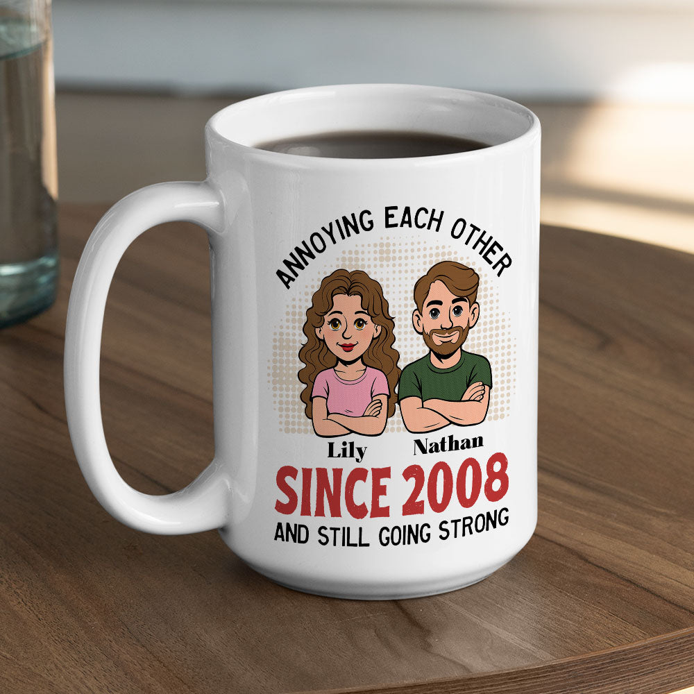 Custom Anniversary Keepsake Gifts For Couple • Together Forever Retro - Personalized Coffee Mug