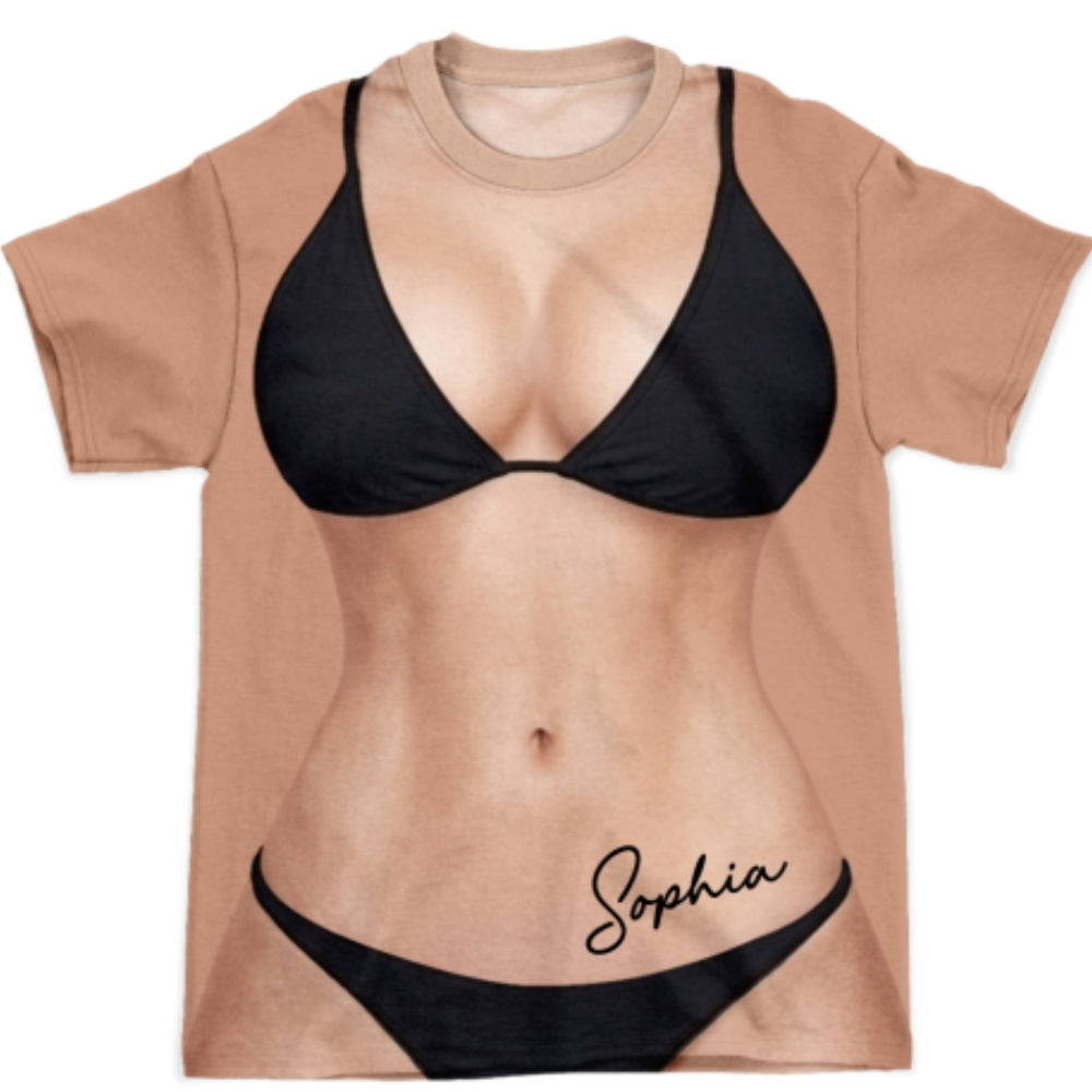 Custom Christmas Anniversary Keepsake Gifts For Wife • Sexy Body Vacation - Personalized All-over-print T-shirt