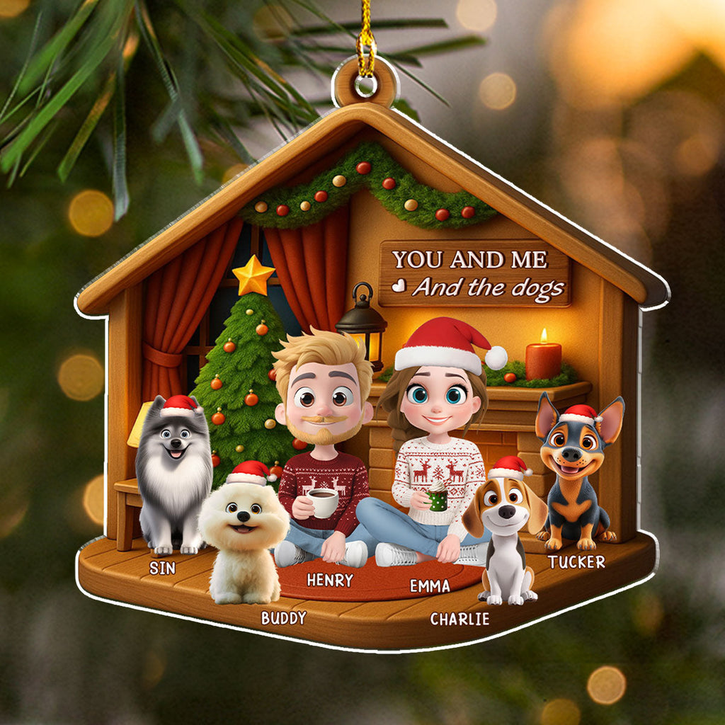 Custom Family Ornament, Christmas Gift for Family Members •  Joyful Home Forever Now - Personalized 3D Effect Acrylic Ornament