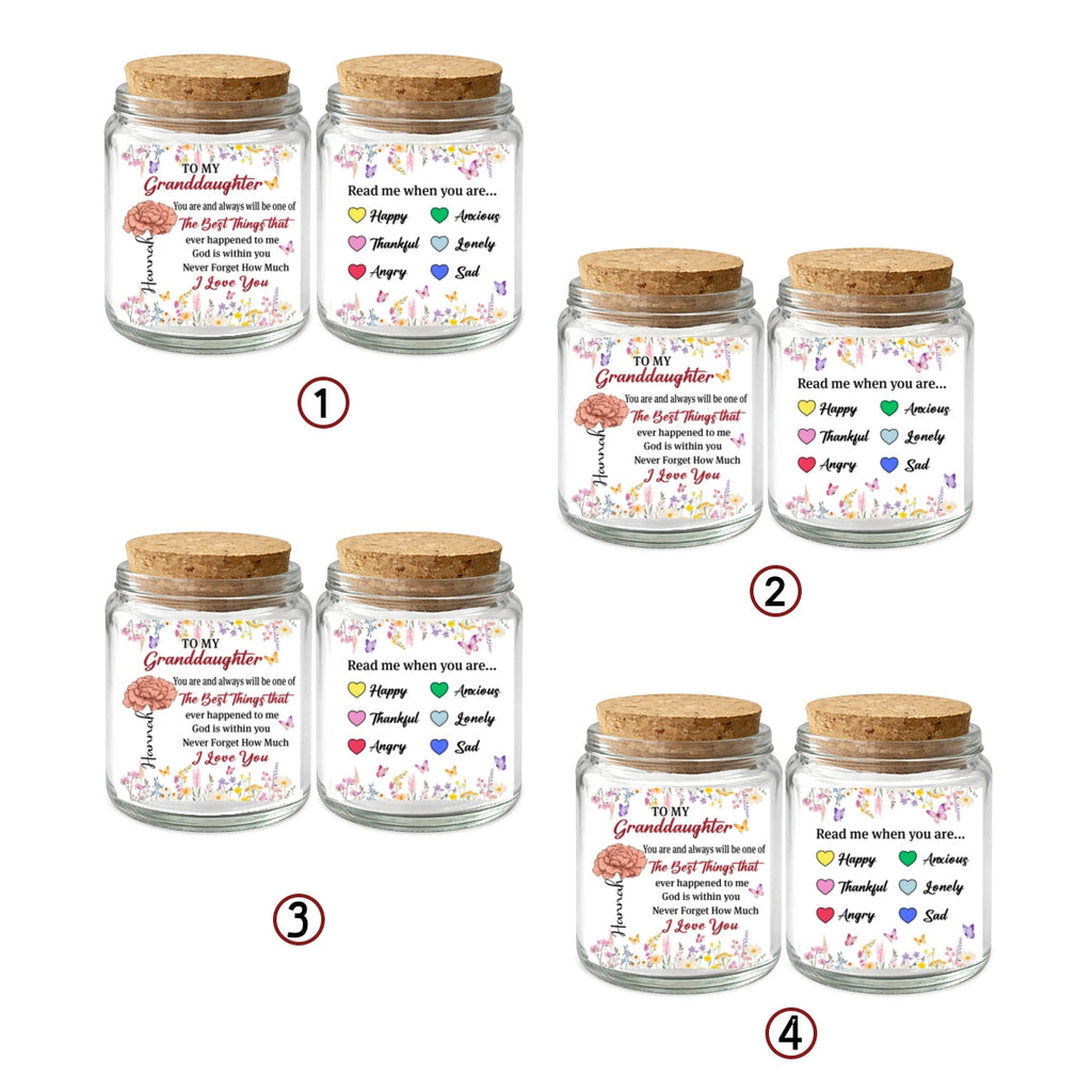 To My Granddaughter - Personalized Custom Bible Verses Jar