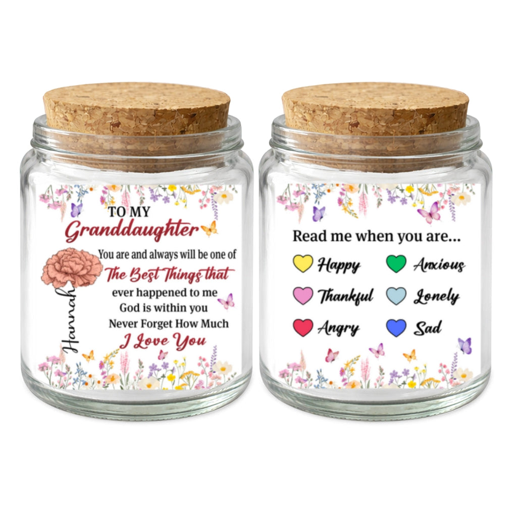 To My Granddaughter - Personalized Custom Bible Verses Jar