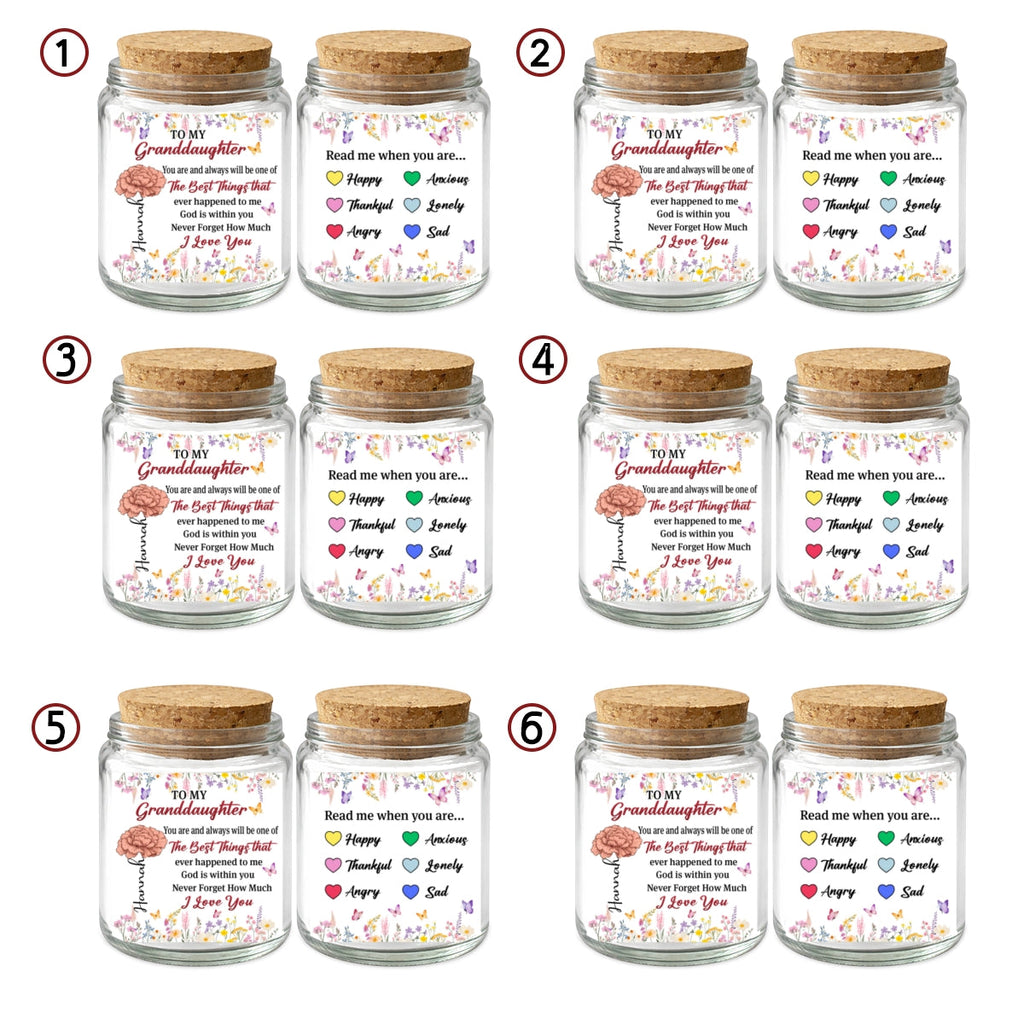 To My Granddaughter - Personalized Custom Bible Verses Jar