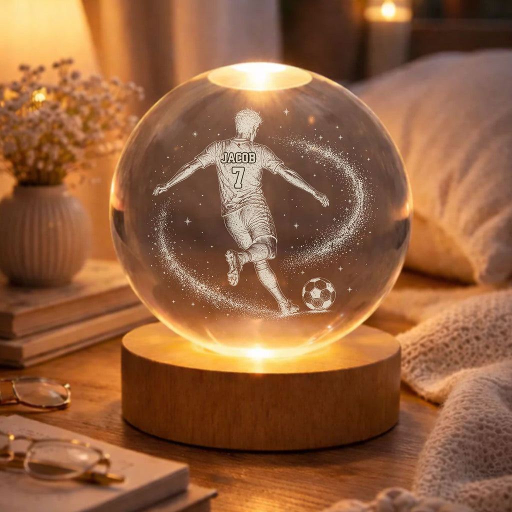 Born To Shine - Personalized Crystal Globe Lamp