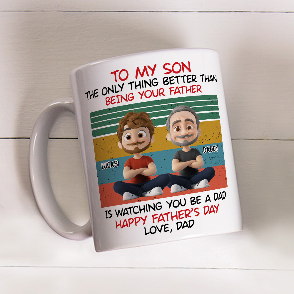 Custom Father's Day Gift For Son • You Are Awesome Son Better Dad - Personalized Coffee Mug