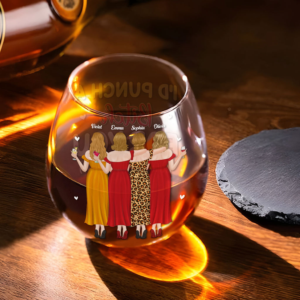 Right In The Throat - Personalized Wine Glass