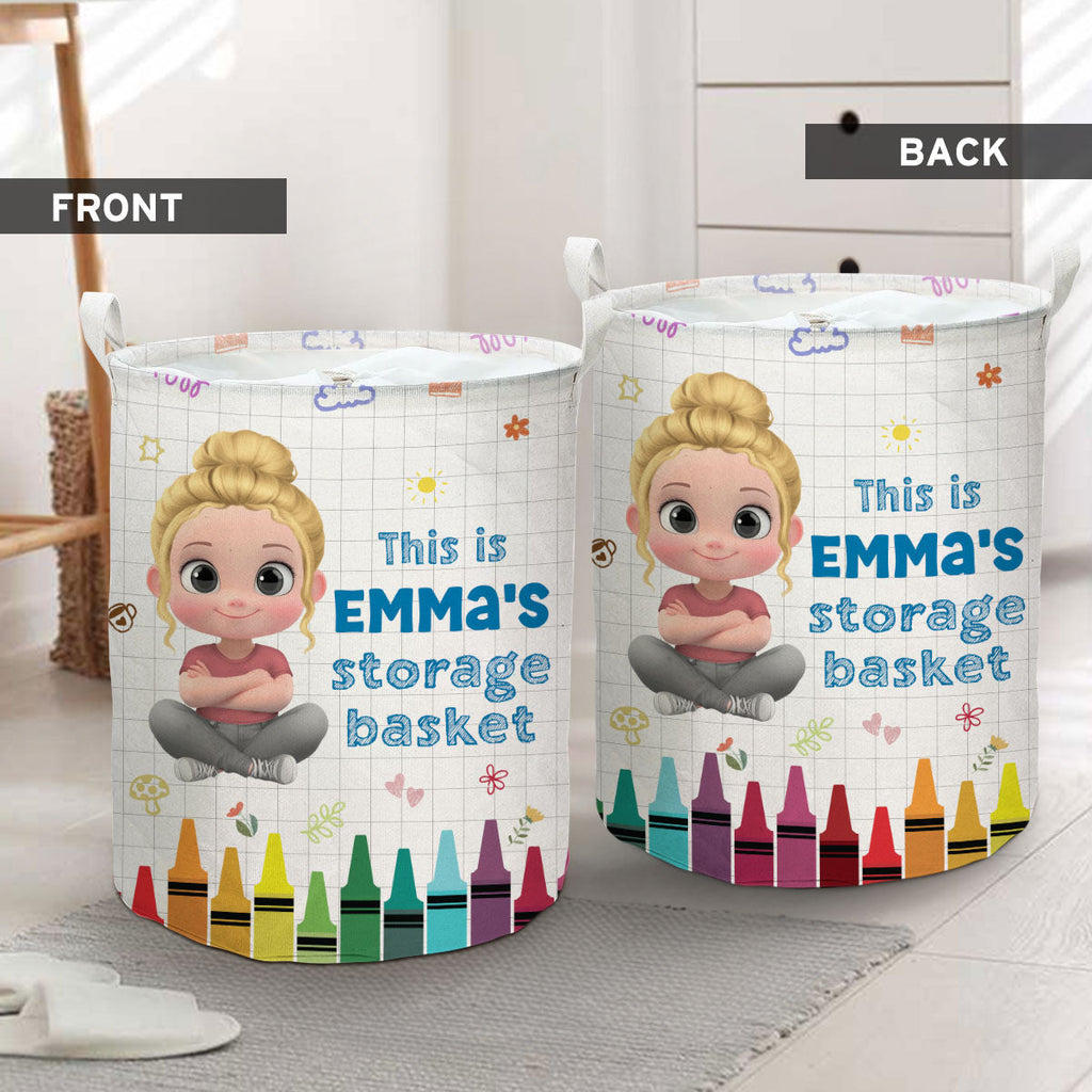 Kids Storage Basket - Personalized Basket