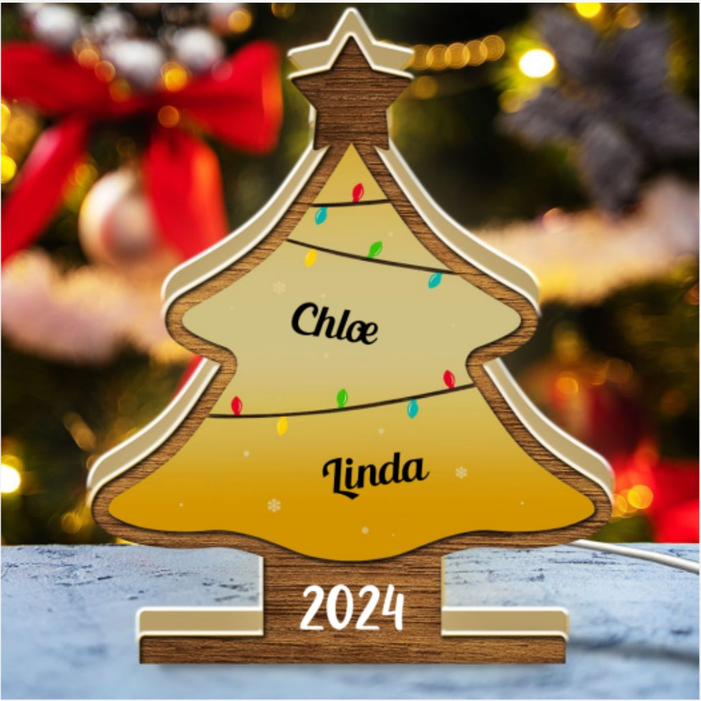 Wish You A Wonderful Christmas - Personalized Light Box