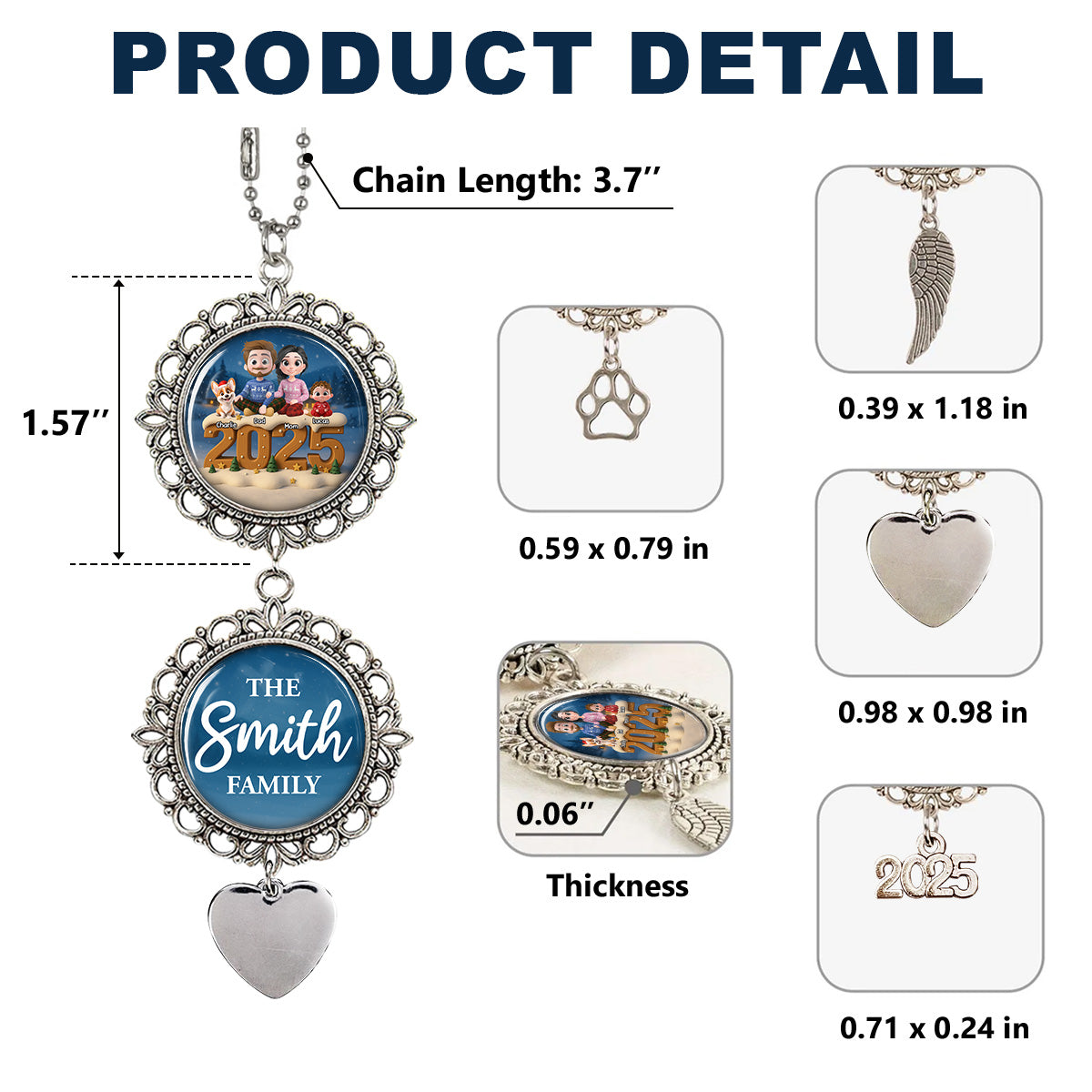 Custom Keepsake Christmas Ornament •  As A Family Now Onwards - Personalized Charming Ornament