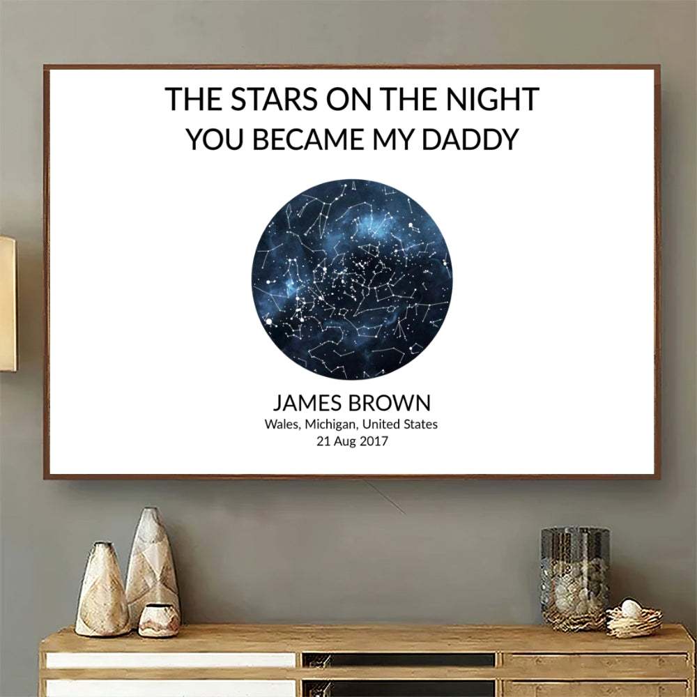 The Night You Became Daddy - Personalized Poster