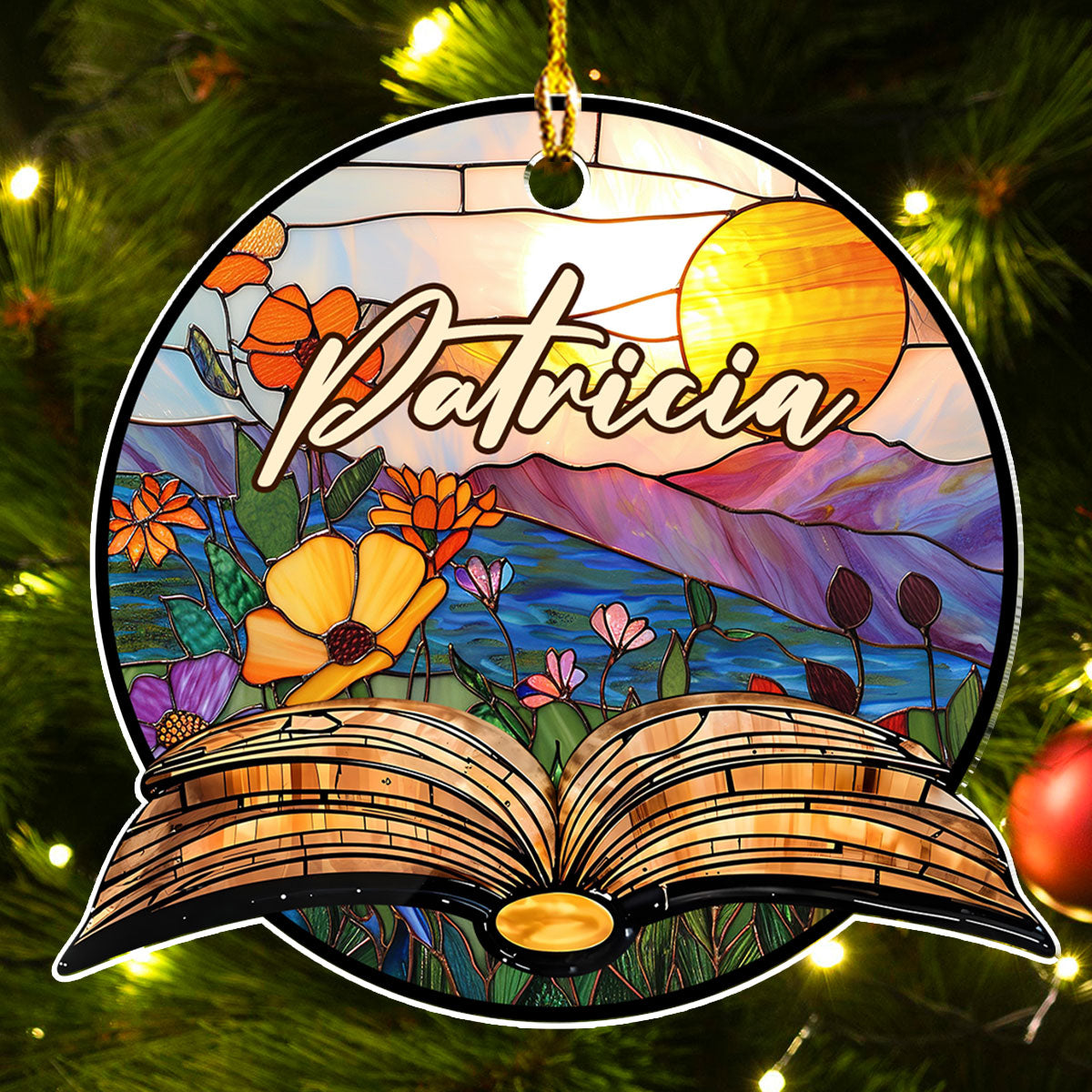 Custom Keepsake Christmas Ornament •  Fantasy Book Reader - Personalized Acrylic Ornament