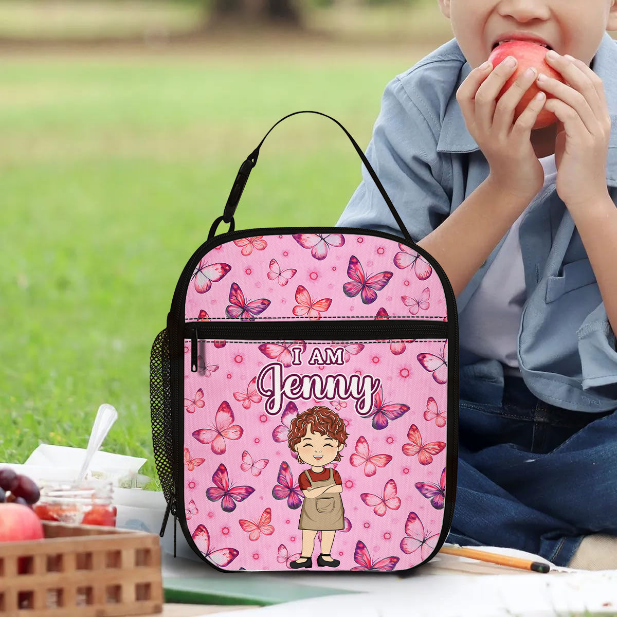 Butterfly Love - Personalized Insulated Lunch Bag