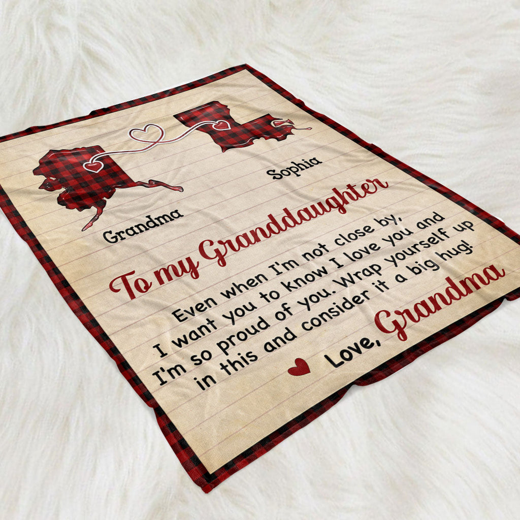 Big Hug Long Distance Gift - Personalized Fleece Blanket