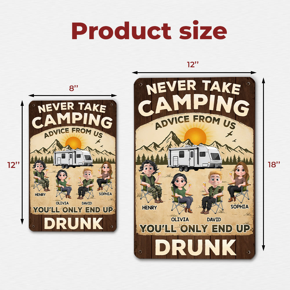 Custom Home & Wall Decor, Birthday & Christmas Gift • Our Camping Trips Get Wild - Personalized Metal Signs