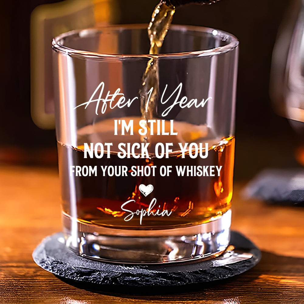 Custom Christmas Anniversary Birthday Drinkware Gifts for Couple • Love You Still - Personalized Whiskey Glass
