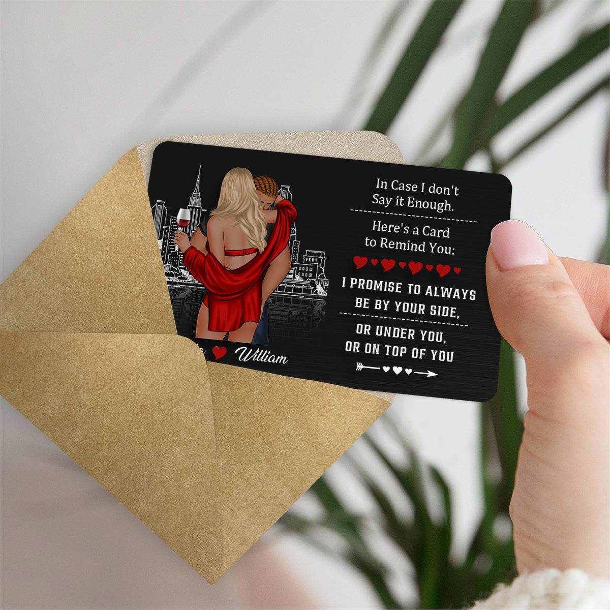 I Love You For Who You Are - Personalized Wallet Card