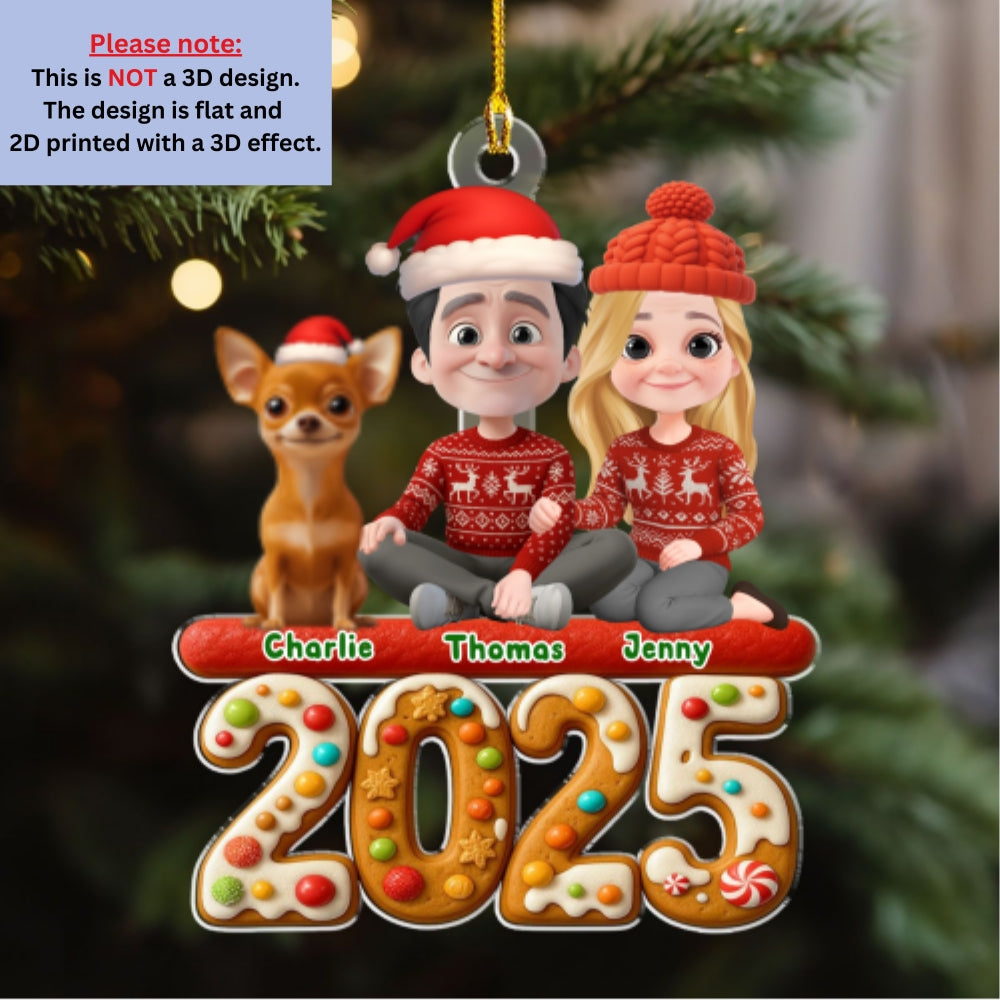Custom Keepsake Christmas Ornament •  We And Our Pet Version 3 - Personalized Acrylic Ornament